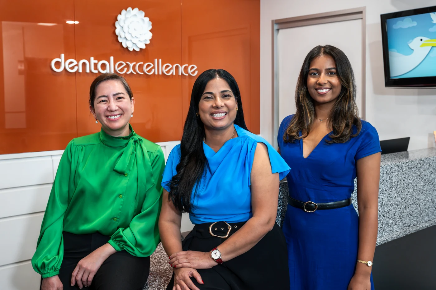 Dr Welyn Gordo with Dr Renu Karn and Dr Shania Paranavithana