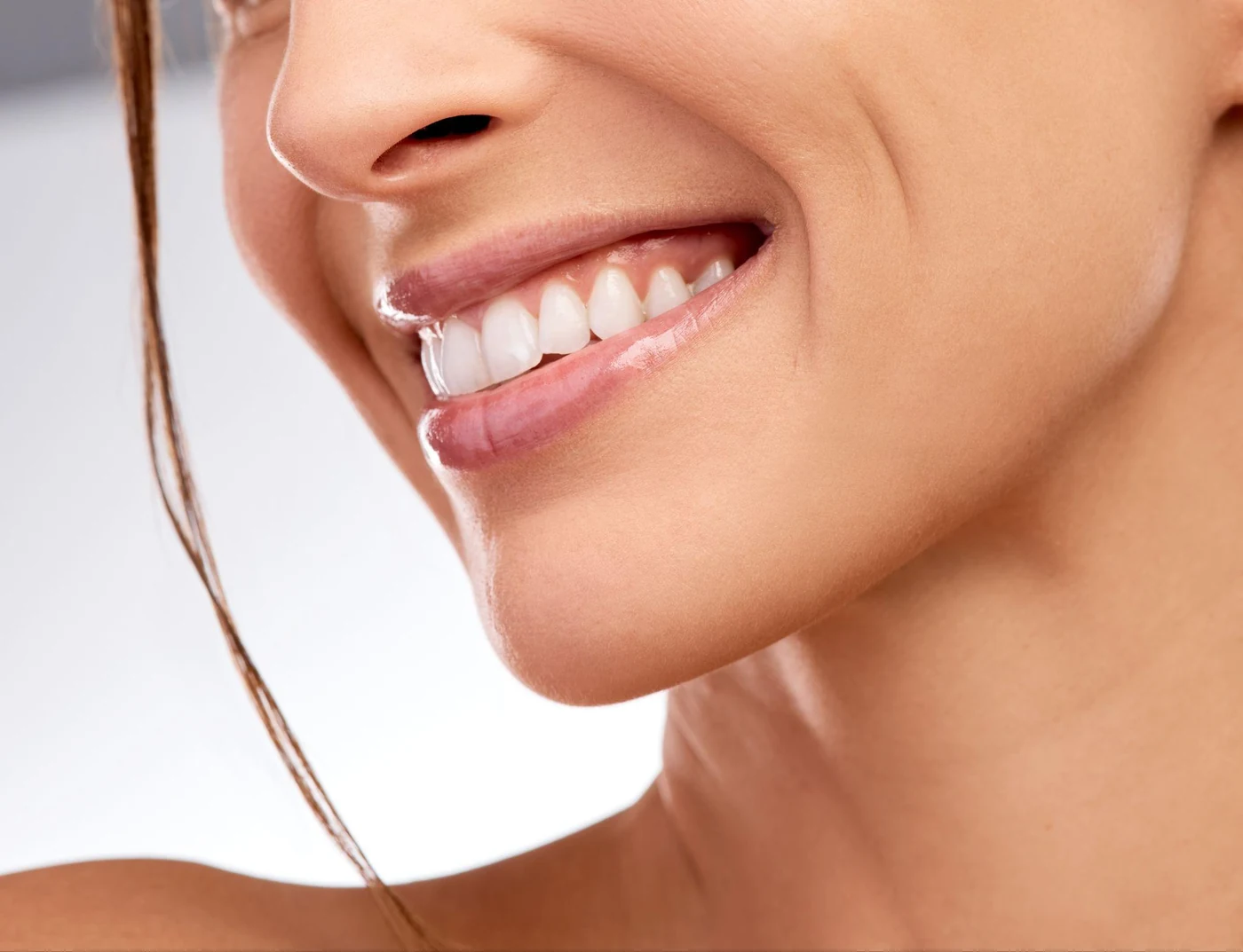 Close-up of a healthy, bright smile