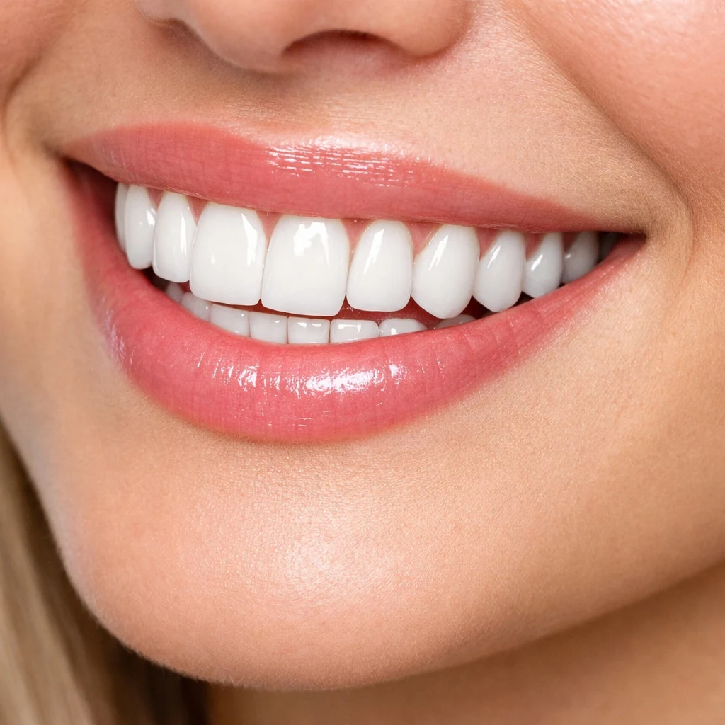 Close-up of a bright, white smile