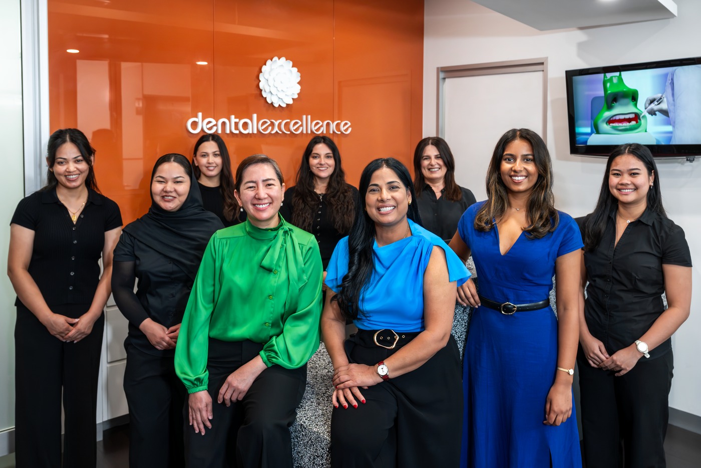 The Dental Excellence dentists and clinical team at reception